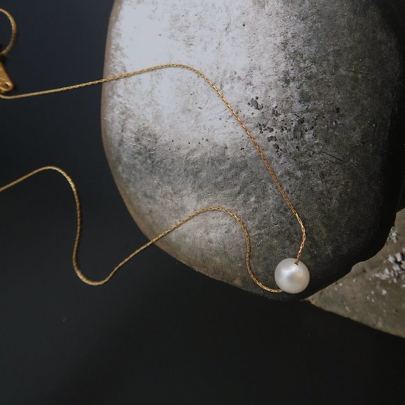 NEW 18K Gold Plated Fresh Water Pearl Necklace - Picture 5 of 8